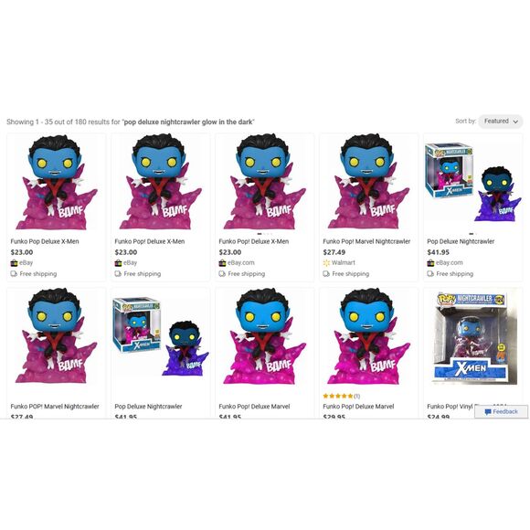 Pop! Deluxe X-Men Nightcrawler Glow in the Dark BAMF PX Previews Exclusive - Picture 10 of 10